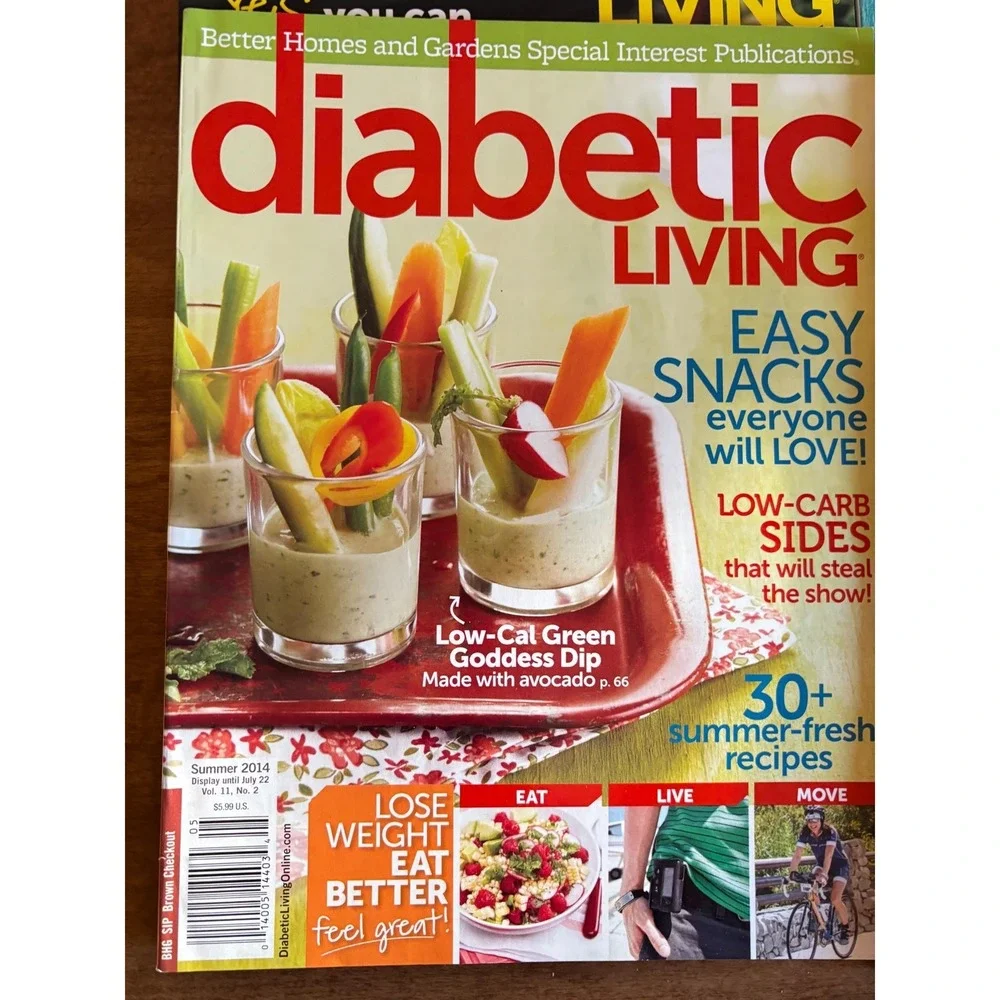 Lot of 6 Diabetic Living Diabetes Self-Management Magazines 2014 Healthy Recipes